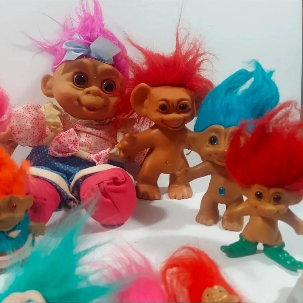 Vintage Troll Dolls Lot - Russ Hasbro Various Sizes 15 Figures + Accessories